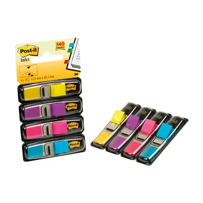 PACK 4 DISPENSADORES ÍNDICES POST-IT 11,9x43,2mm Envío Gratis