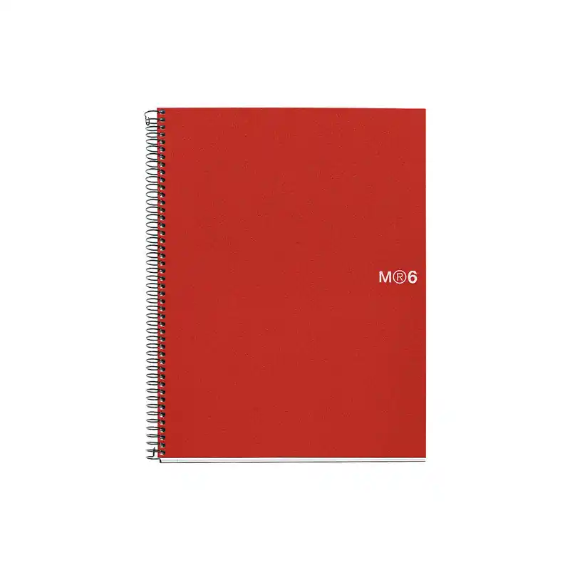 CUADERNO ESPIRAL MIQUEL RIUS NOTEBOOK 6 A4 BASIC - Rojo Hecho A Mano