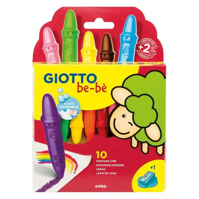 Precio De Oferta ESTUCHE 10 CERAS GIOTTO BÈ-BE + AFILALÁPIZ