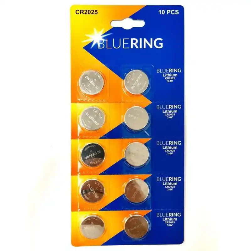 BLÍSTER 10 PILAS BLUERING DE BOTÓN CR2025 Oferta Flash