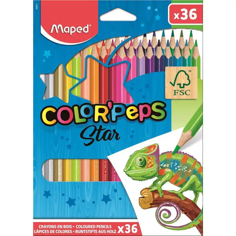 Devolución Gratuita ESTUCHE 36 LÁPICES DE COLORES MAPED COLOR`PEPS