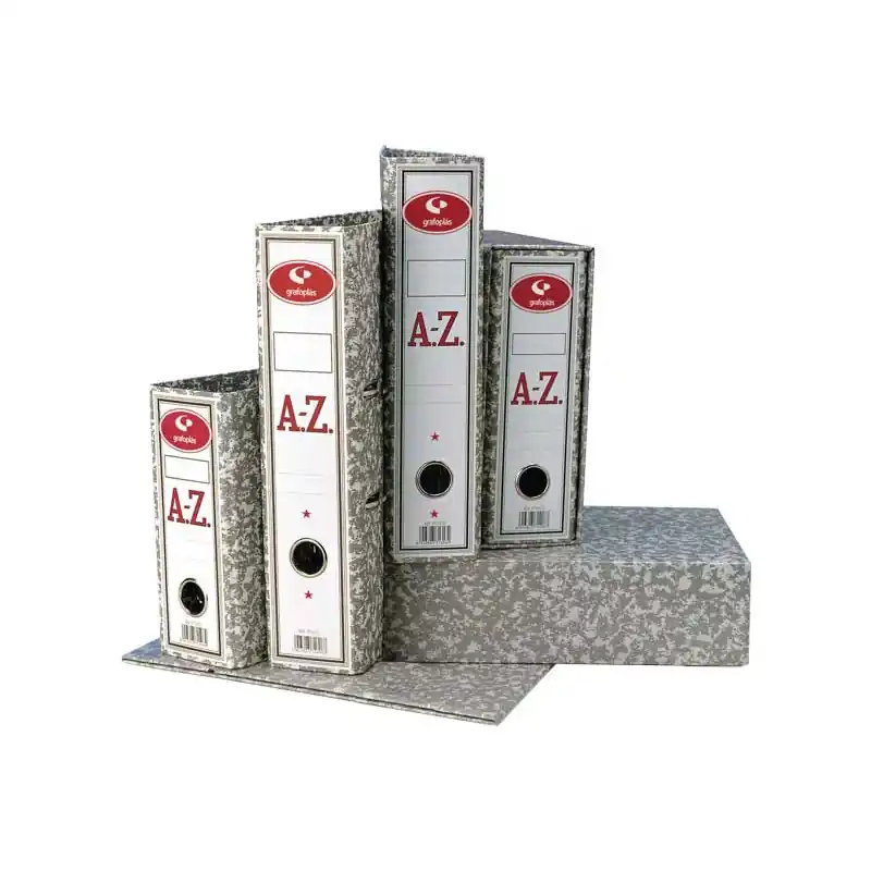 ARCHIVADOR DE PALANCA GRAFOPLAS CLASSIC A4 JASPEADO GRIS Rebajas