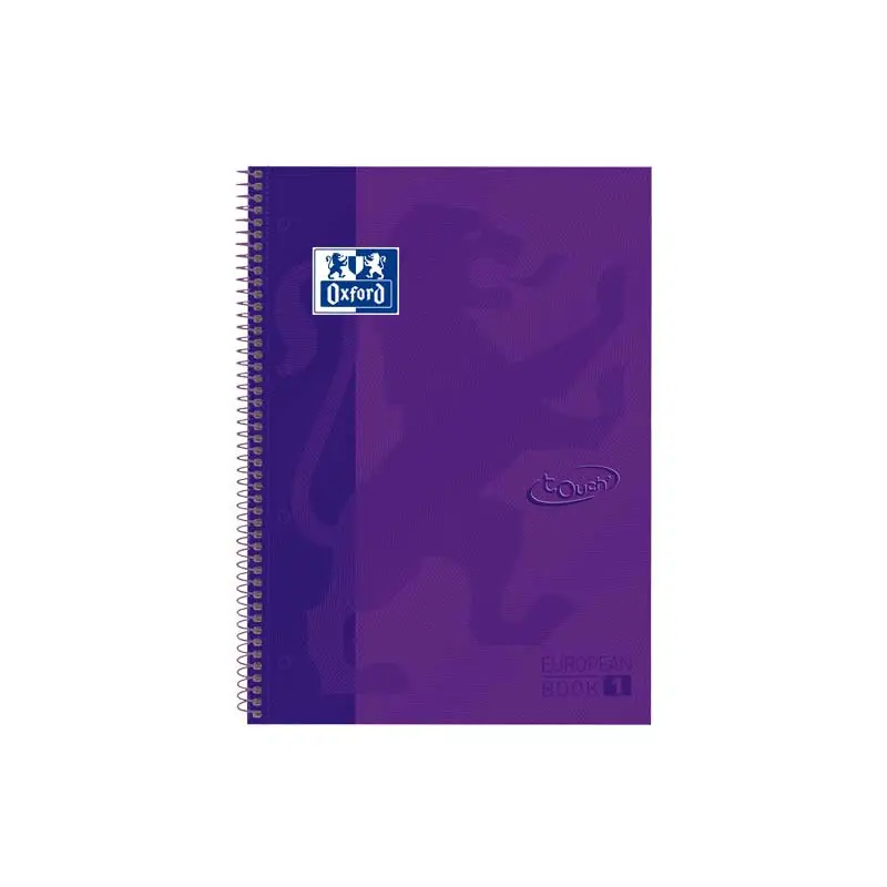 CUADERNO OXFORD "EUROPEANBOOK 1 TOUCH" A4+ 80h - Lila Edición Limitada