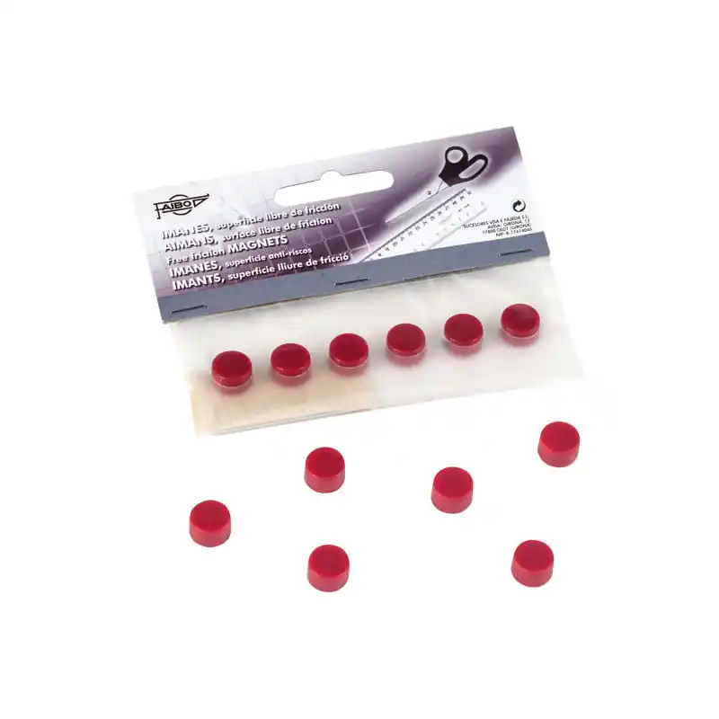 Pedido Al Por Mayor BLÍSTER 6 IMANES FAIBO 10mm - Rojo
