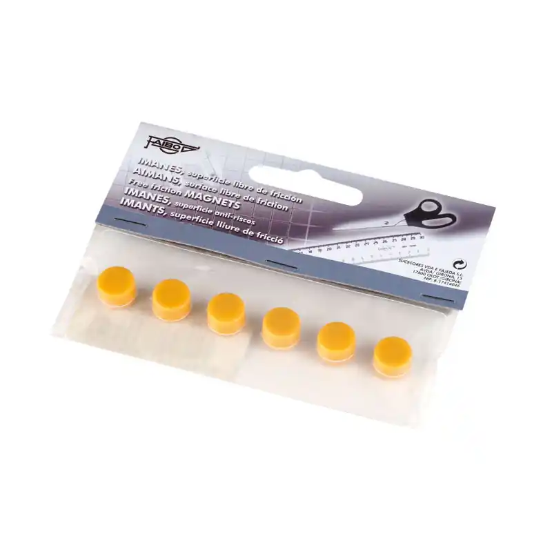 BLÍSTER 6 IMANES FAIBO 10mm - Amarillo Oferta Flash