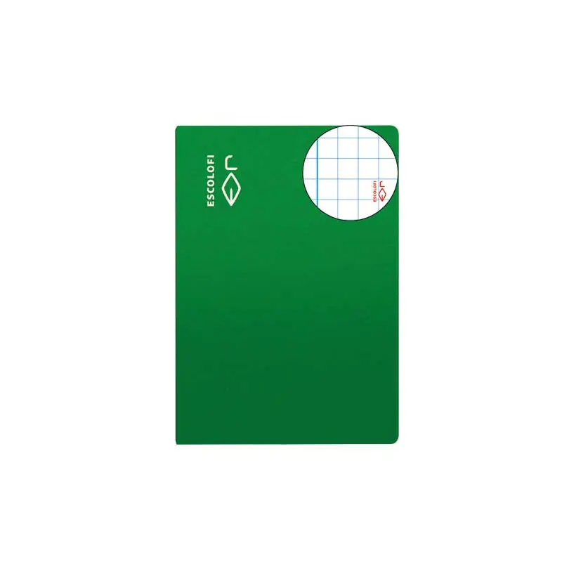 Disponible Ahora LIBRETA GRAPADA 50h ESCOLOFI 4º 6x6 CON MARGEN - Verde