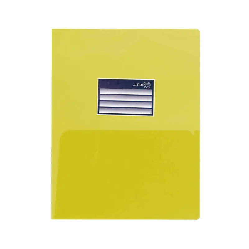 DOSSIER DOBLE OFFICE BOX CON TARJETERO - Amarillo Súper Precio