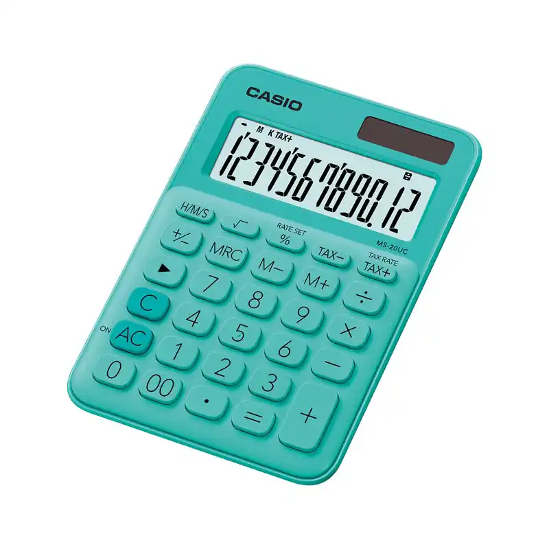 CALCULADORA DE SOBREMESA CASIO MS-20UC - Verde Mayoreo