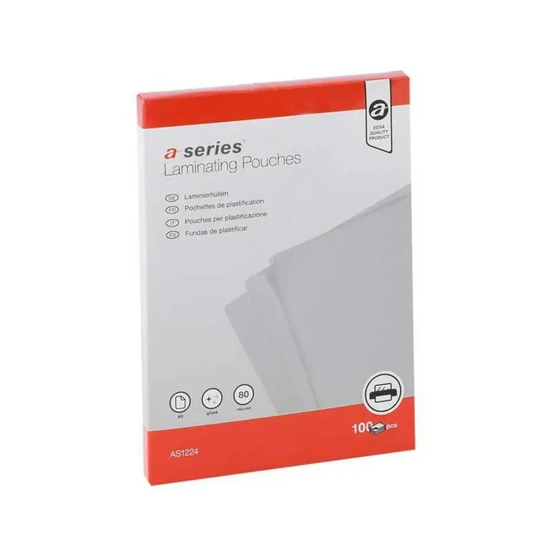 PACK 100 FUNDAS DE PLASTIFICAR A-SERIES BRILLO A5 80 MICRAS Devolución Gratuita
