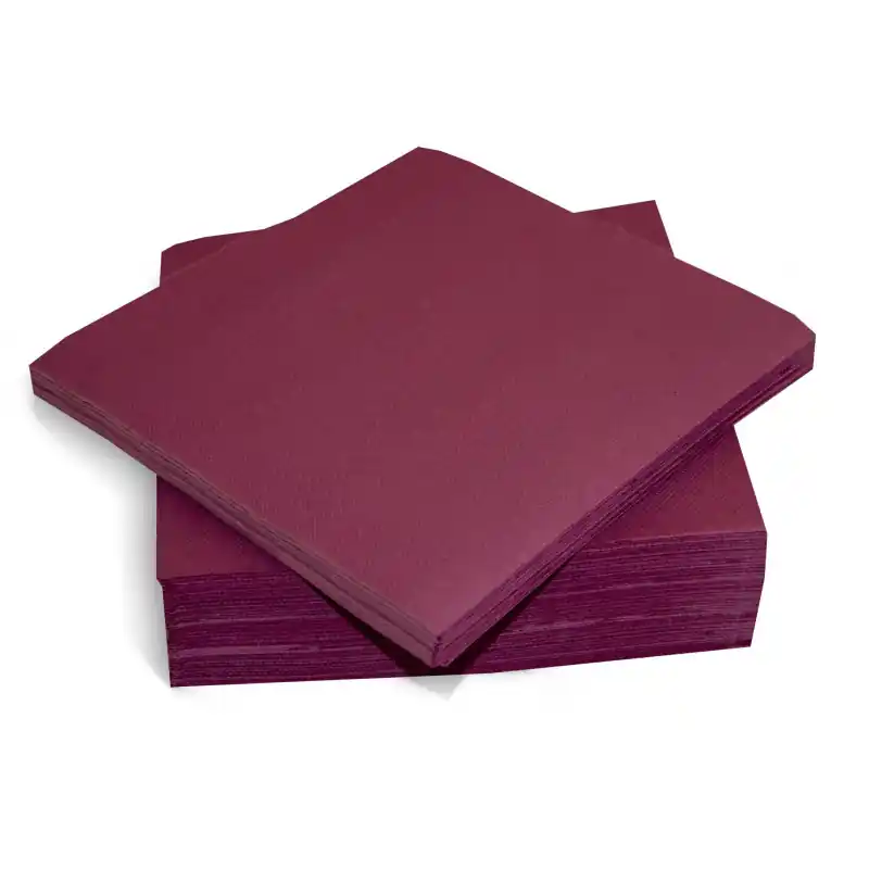 PAQUETE 50 SERVILLETAS NUPIK 40x40cm - Rojo burdeos Alta Calidad