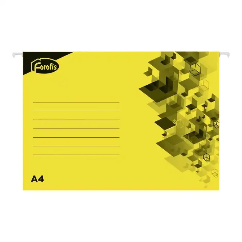 PACK 25 CARPETAS COLGANTES FORPUS A4 - Amarillo De Moda