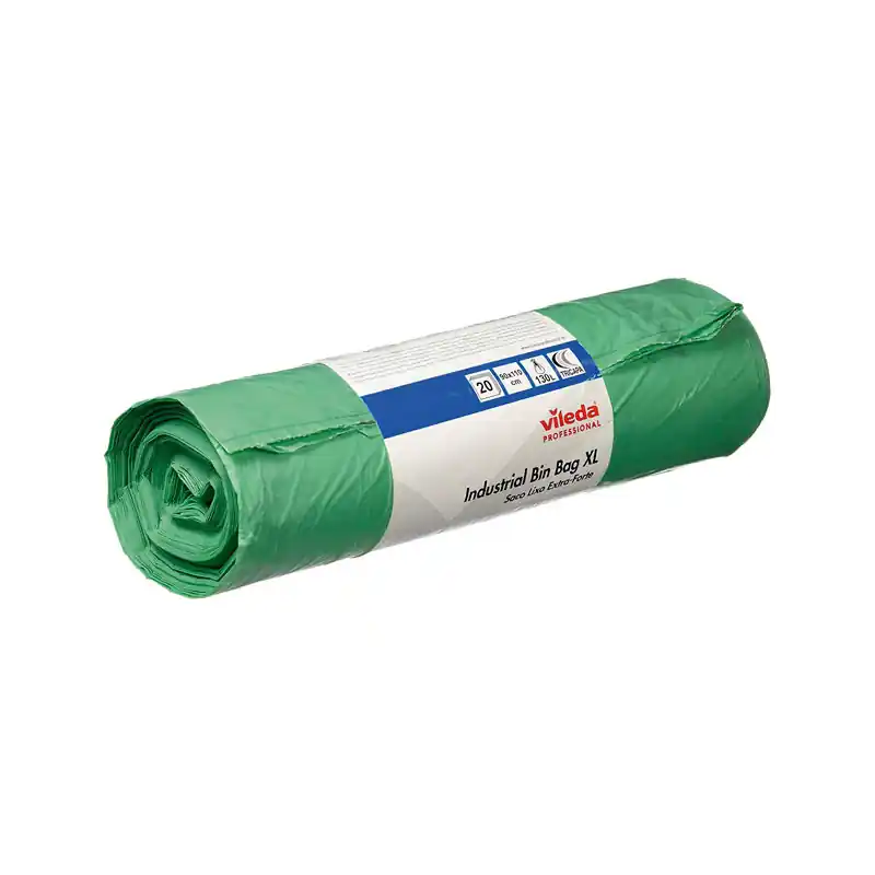 Oferta Limitada ROLLO 20 BOLSAS DE BASURA VILEDA INDUSTRIAL EXTRASÚPER - Verde