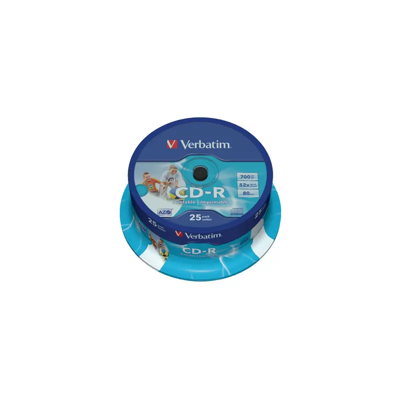 Oferta Especial BOBINA 25 CD-R VERBATIM 52X 700MB INKJET PRINTABLE