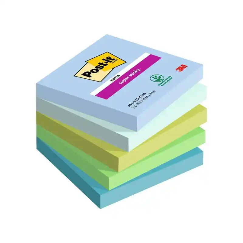 PACK 5 BLOCS NOTAS POST-IT OASIS 76x76mm Oferta De Temporada