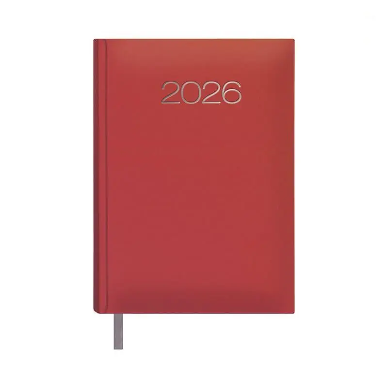 AGENDA 2026 DOHE "LISBOA" DÍA PÁGINA 14x20cm CATALÁN - Rojo Certificado