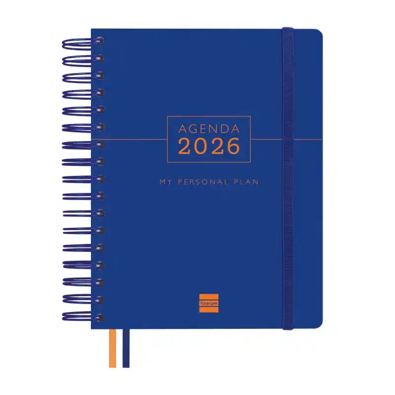 Directo De Fábrica AGENDA 2026 FINOCAM "TEMPUS" DÍA PÁGINA 15,5x21,7cm - Azul