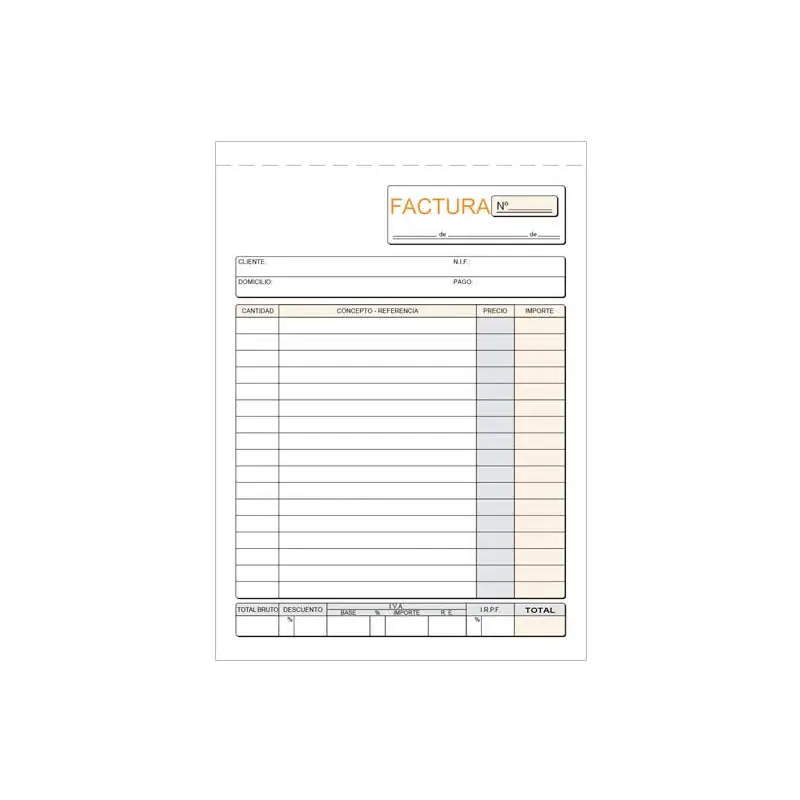 Precio Reducido TALONARIO LOAN FACTURAS 4º TRIPLE AUTOCOPIA CASTELLANO