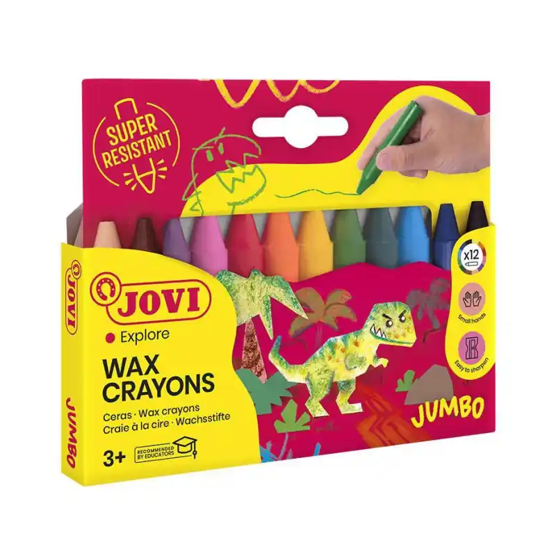 ESTUCHE 12 CERAS JOVI WAX CRAYONS JUMBO SURTIDO Pago Seguro