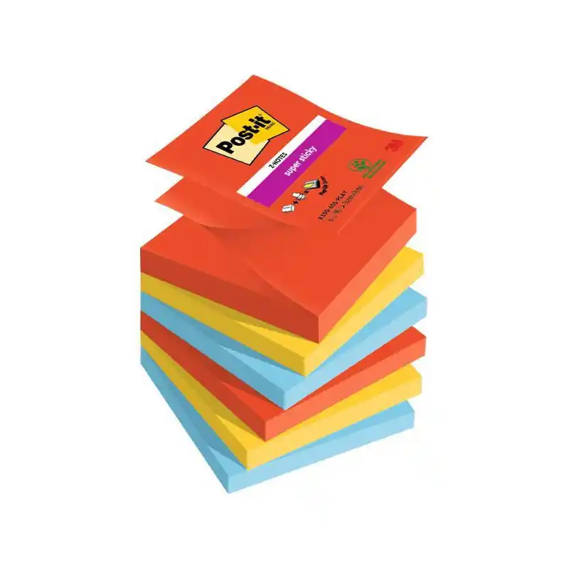 Última Oportunidad PACK 6 BLOCS Z-NOTAS POST-IT PLAYFUL 76x76mm