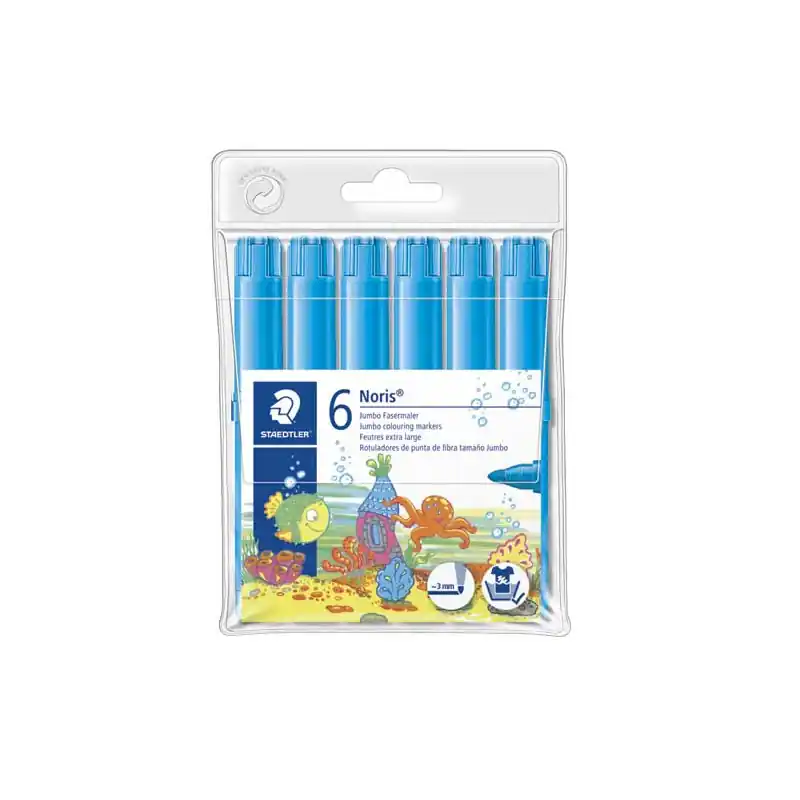 Promoción PACK 6 ROTULADORES STAEDTLER NORIS JUMBO - Azul oscuro
