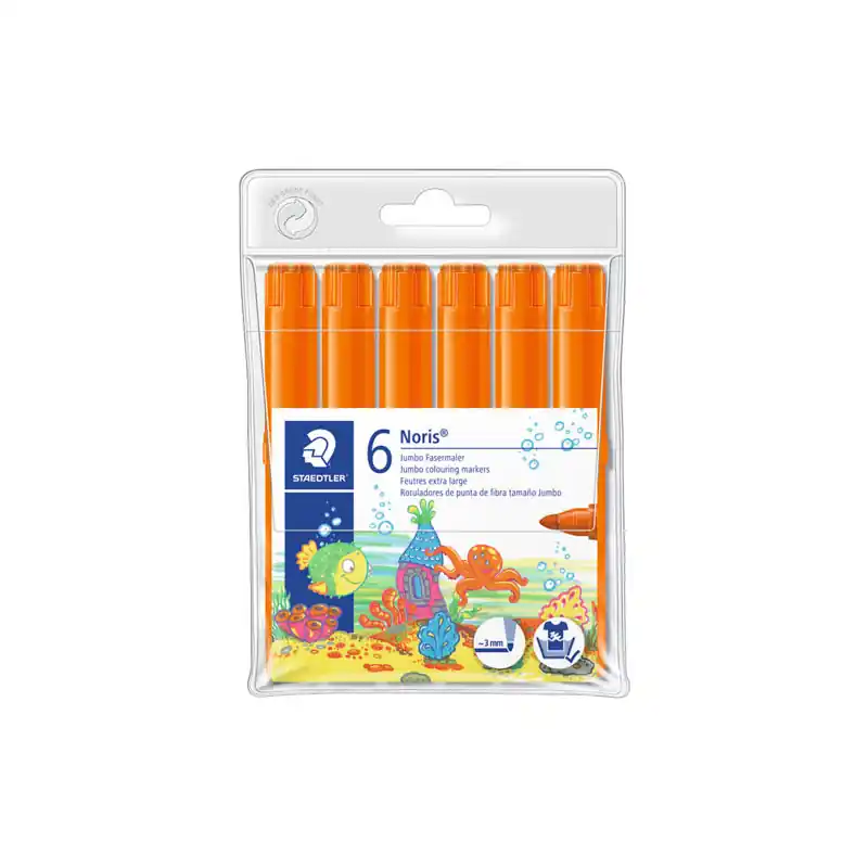 PACK 6 ROTULADORES STAEDTLER NORIS JUMBO - Naranja Promoción Exclusiva
