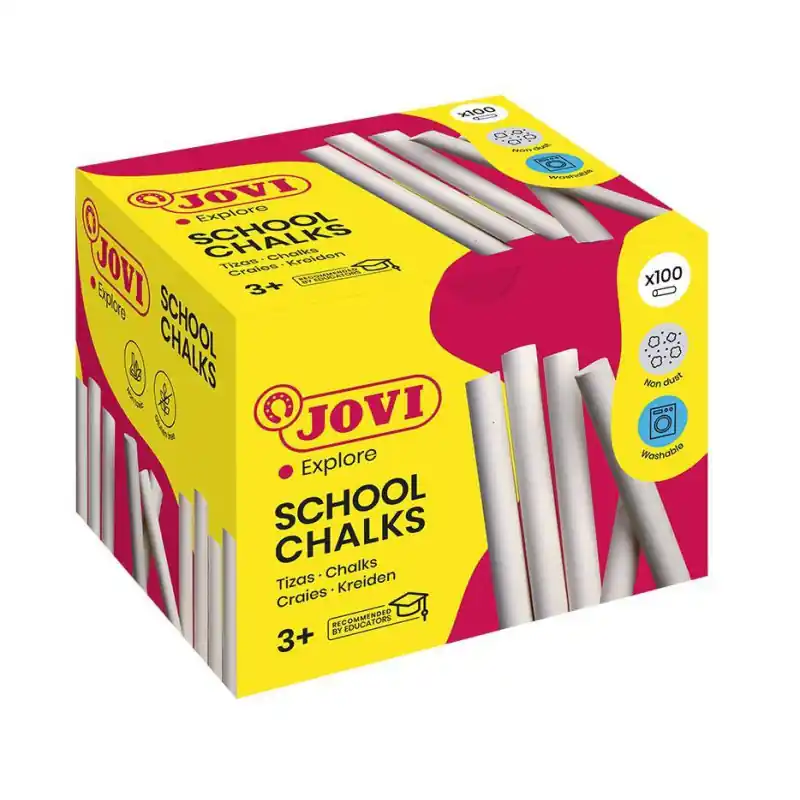 Directo De Fábrica CAJA 100 TIZAS JOVI CLASSCOLOR - Blanco