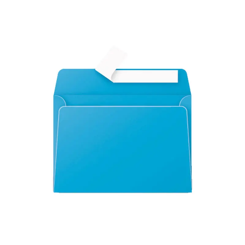 Certificado PACK 20 SOBRES CLAIREFONTAINE 114mm x 162mm COLORES - Azul turquesa