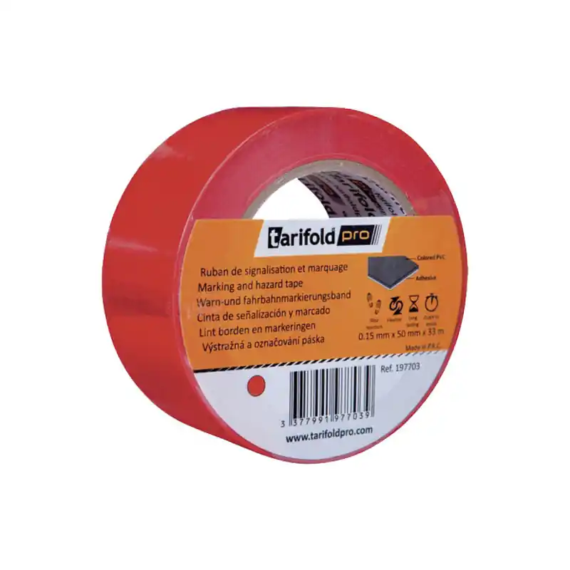 ROLLO CINTA TARIFOLD MARCAJE DE SUELO - Rojo Alta Calidad