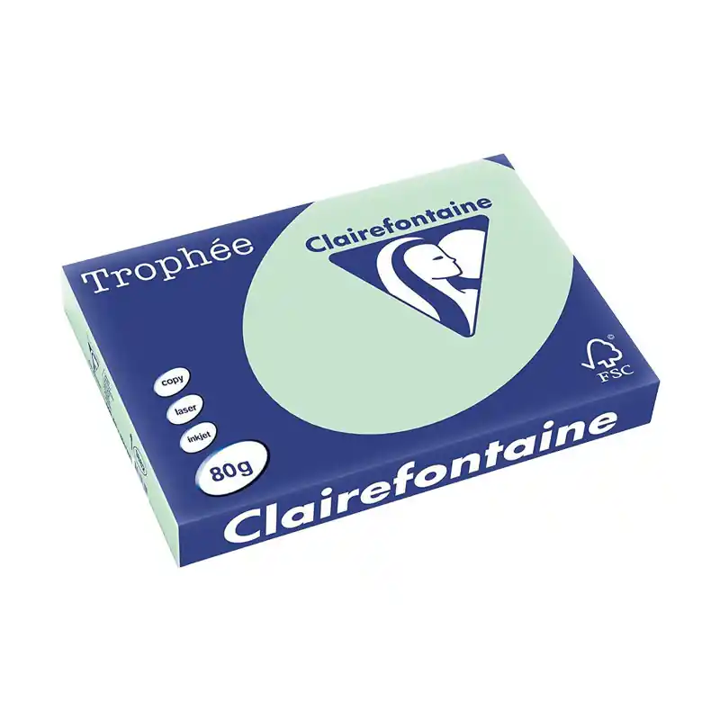 Oferta Especial PAQUETE 500h PAPEL TROPHÉE CLAIREFONTAINE A3 PASTEL - Verde