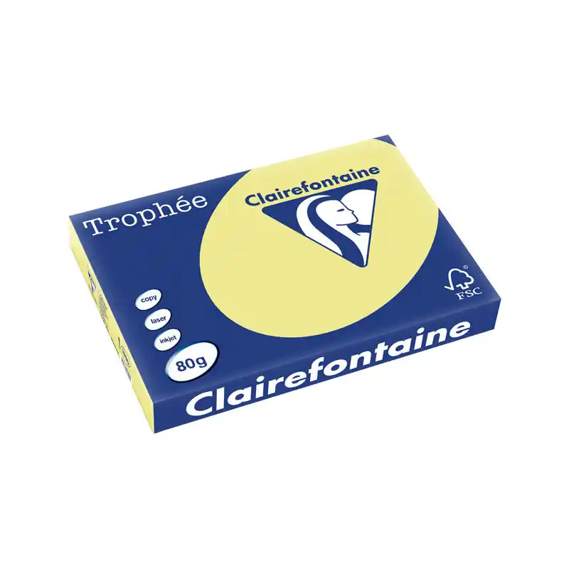 Descuento PAQUETE 500h PAPEL TROPHÉE CLAIREFONTAINE A3 PASTEL - Amarillo