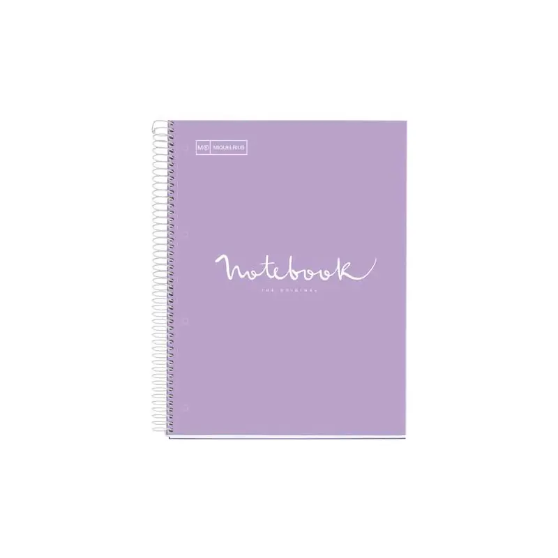 CUADERNO MIQUEL RIUS NOTEBOOK 5 "EMOTIONS" CARTÓN 120h A4 HORIZONTAL PASTEL - Lavanda Oferta