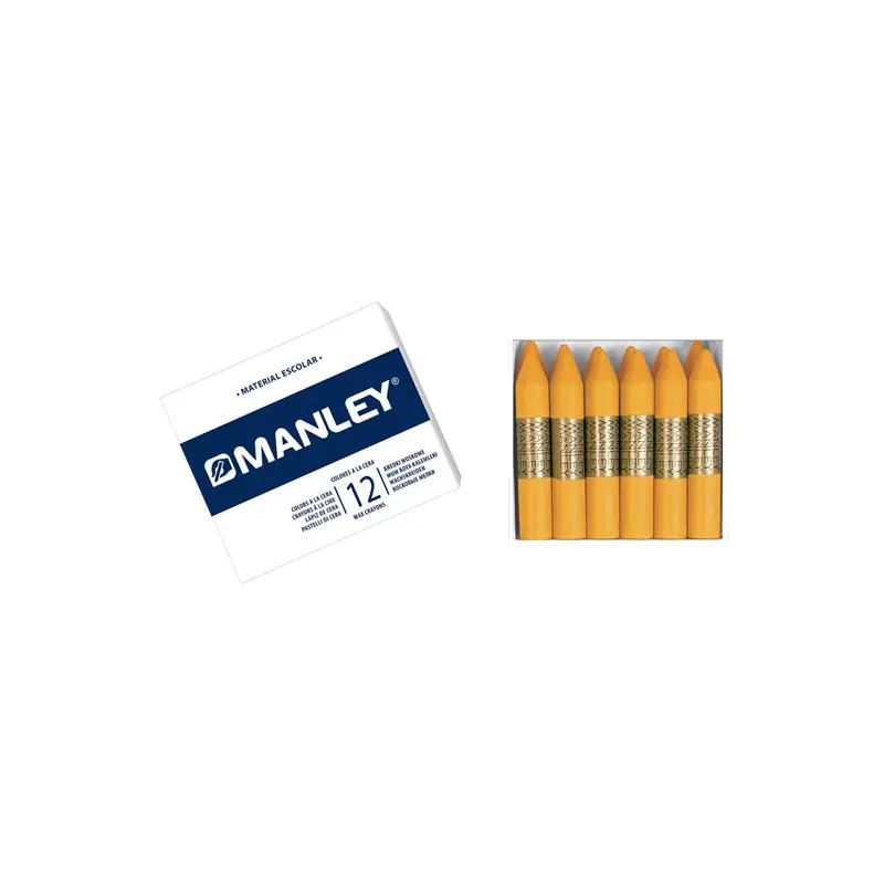 Precio Bajo CAJA 12 CERAS MANLEY - Amarillo anaranjado