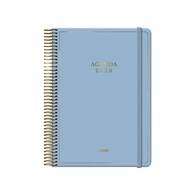 AGENDA 2026 DOHE "VELVET" DÍA PÁGINA 14x20cm - Azul Promoción