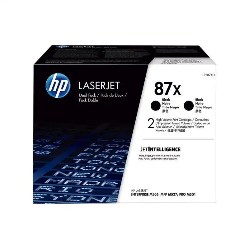 PACK DE AHORRO DE 2 CARTUCHOS DE TÓNER ORIGINAL LASERJET HP 87X Marca Reconocida