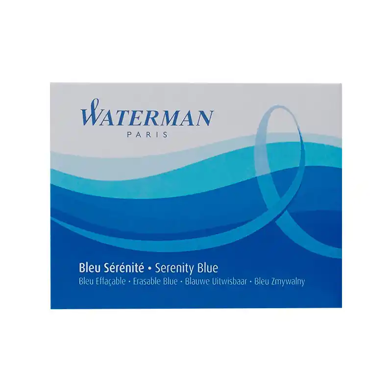 CAJA 8 RECAMBIOS WATERMAN TINTA ESTANDAR - Azul Serenity Liquidación