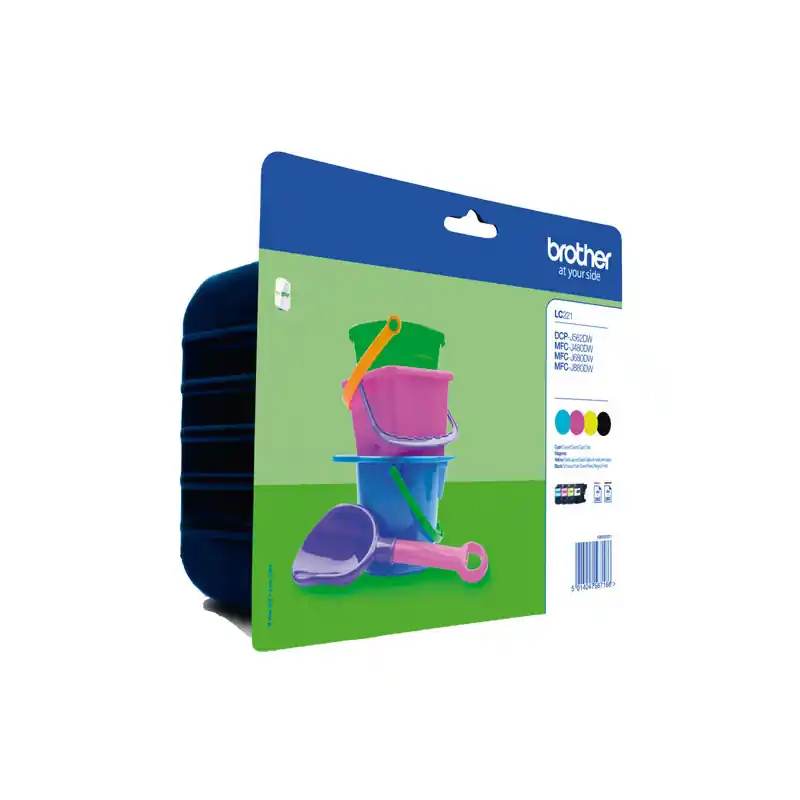 Premium PACK 4 INKJET ORIGINAL BROTHER RAINBOW LC221VALBP