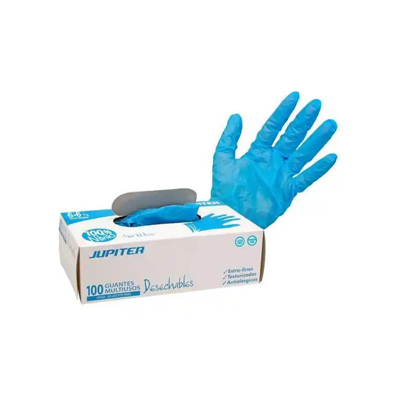 A Buen Precio CAJA 100 GUANTES JÚPITER DE NITRILO TALLA 6 - 6,5