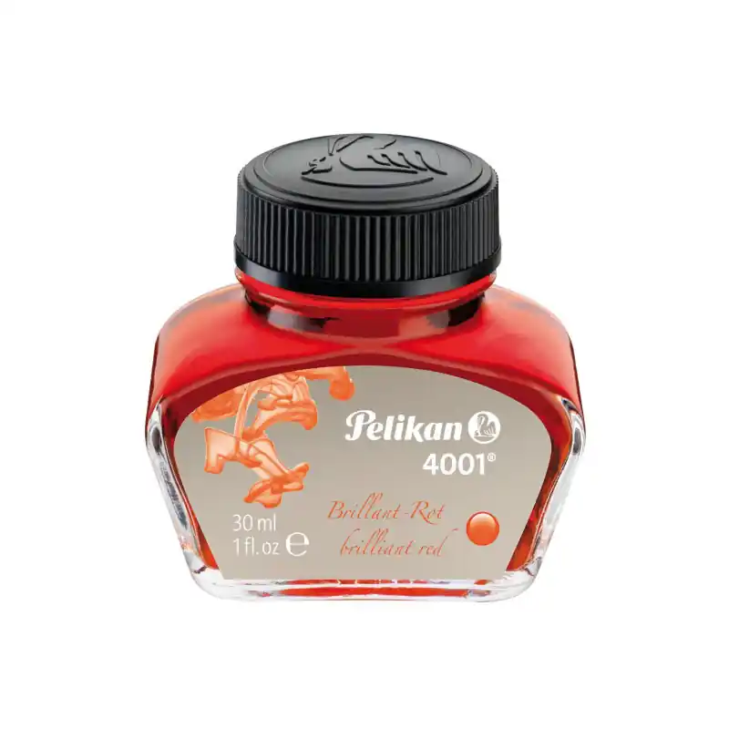 TINTERO PELIKAN 4001 30ml - Rojo Garantía Incluida