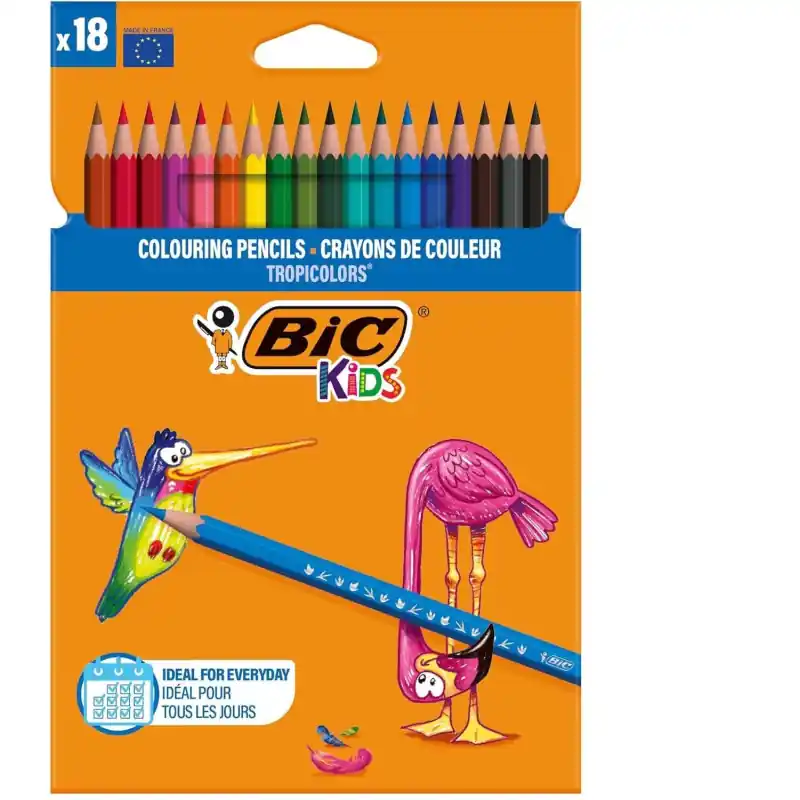 CAJA 18 LÁPICES BIC KIDS TROPICOLORS Oferta Limitada
