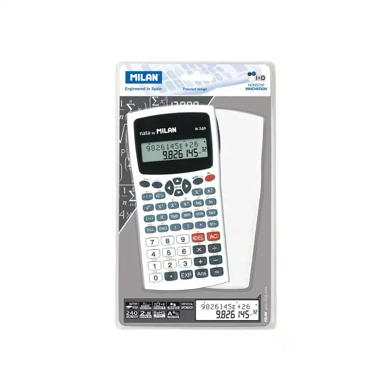 CALCULADORA CIENTIFÍCA MILAN M240 - Blanco Mejor Calidad