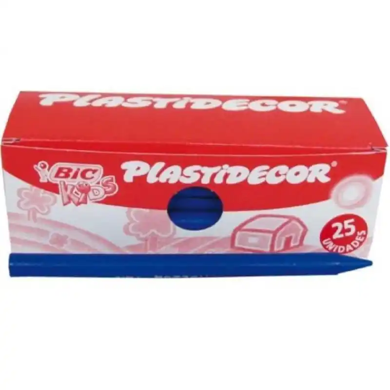 CAJA 15 LÁPICES DE CERA BIC KIDS PLASTIDECOR "PEQUES" - Azul oscuro Última Oportunidad