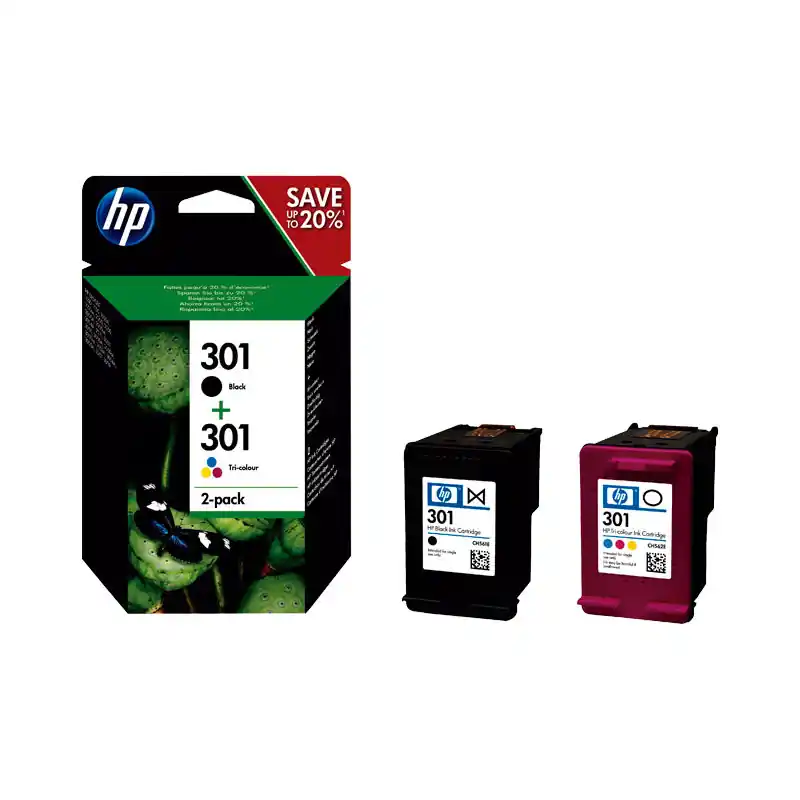PACK DE AHORRO DE 2 CARTUCHOS DE TINTA ORIGINAL HP 301 A Buen Precio