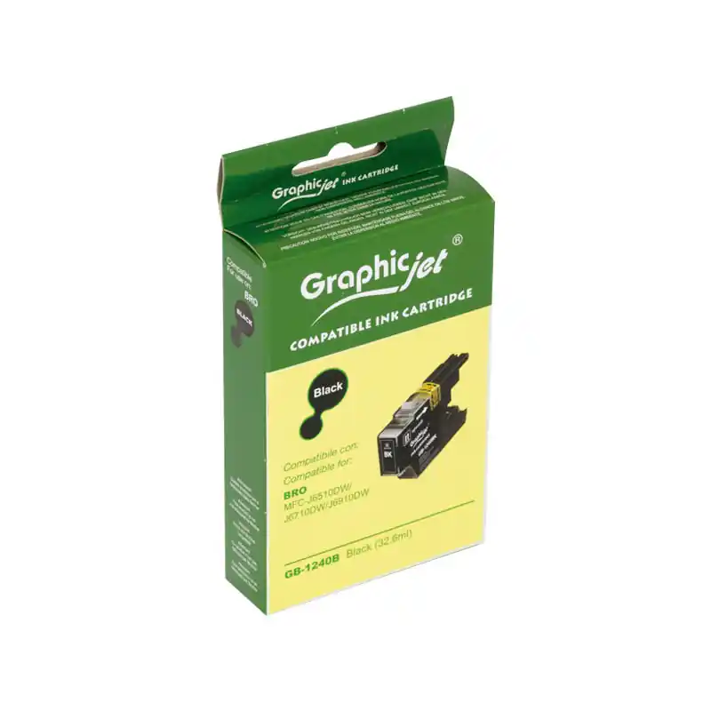 Máxima Calidad INKJET GRAPHICJET BROTHER LC1240 - Negro