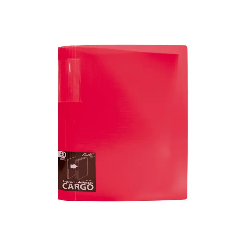 CARPETA 40 FUNDAS OFFICE BOX "CARGO" - Rojo Premium