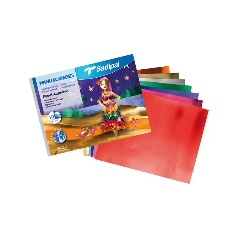 Solo Hoy CUADERNO 10h PAPEL ALUMINIO SADIPAL 32x24cm