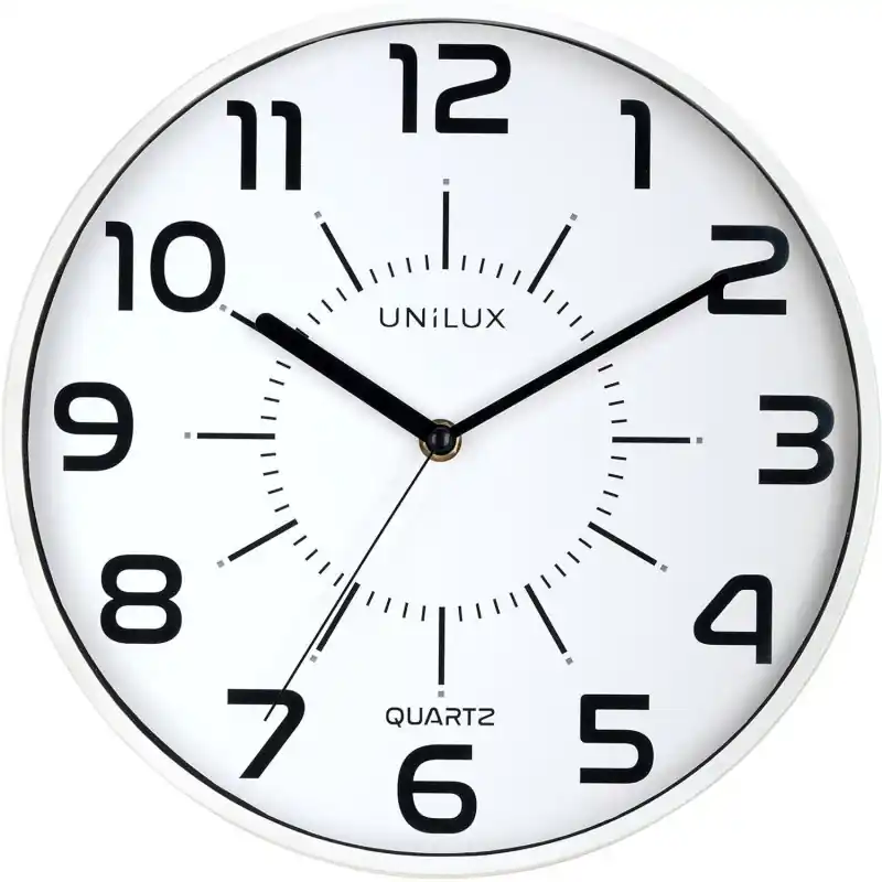RELOJ DE PARED UNILUX "POP" BLANCO Última Versión