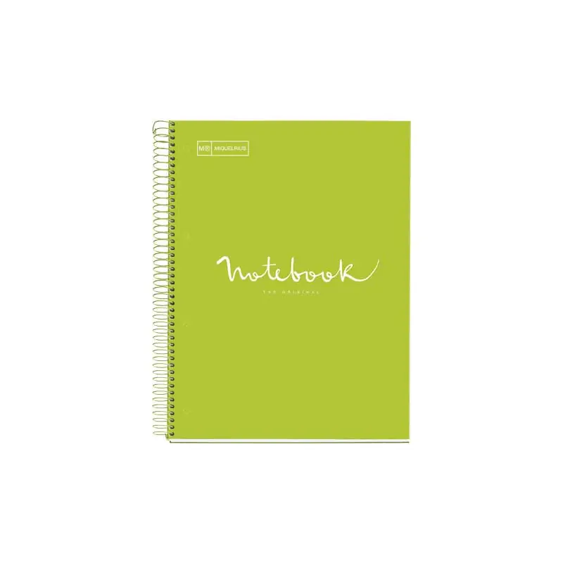 Alta Calidad CUADERNO MIQUEL RIUS NOTEBOOK 5 "EMOTIONS" CARTÓN 120h A4 HORIZONTAL INTENSOS - Verde lima