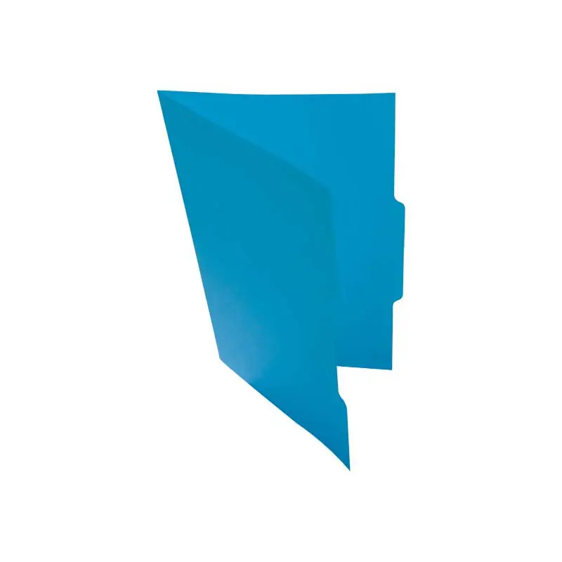 Mejor Calidad CAJA 50 SUBCARPETAS PESTAÑA CENTRAL A4 - Azul