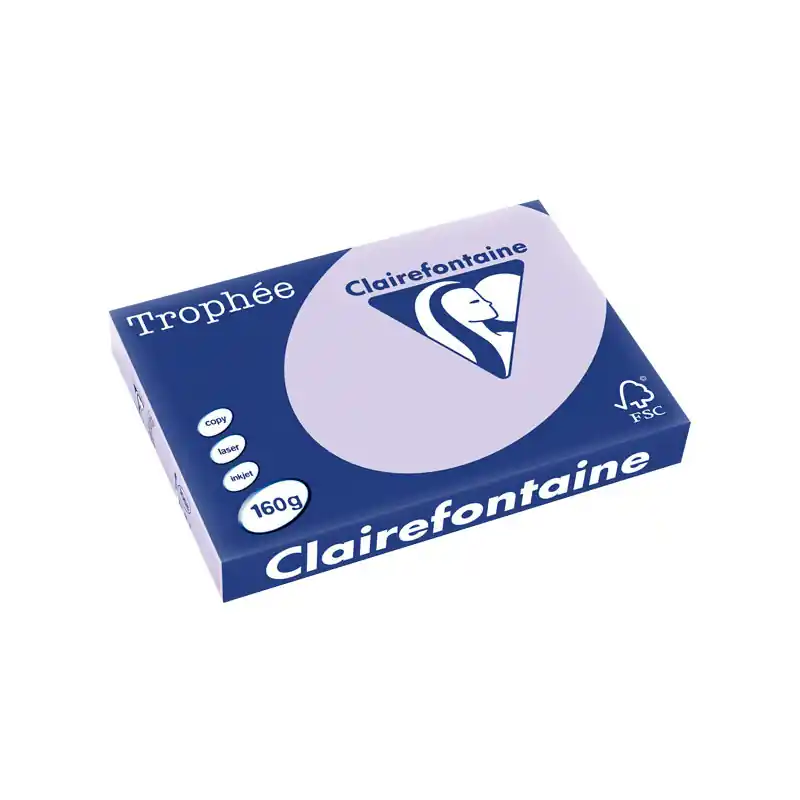 Moderno PAQUETE 250h PAPEL TROPHÉE CLAIREFONTAINE 160gr A3 PASTEL - Lila