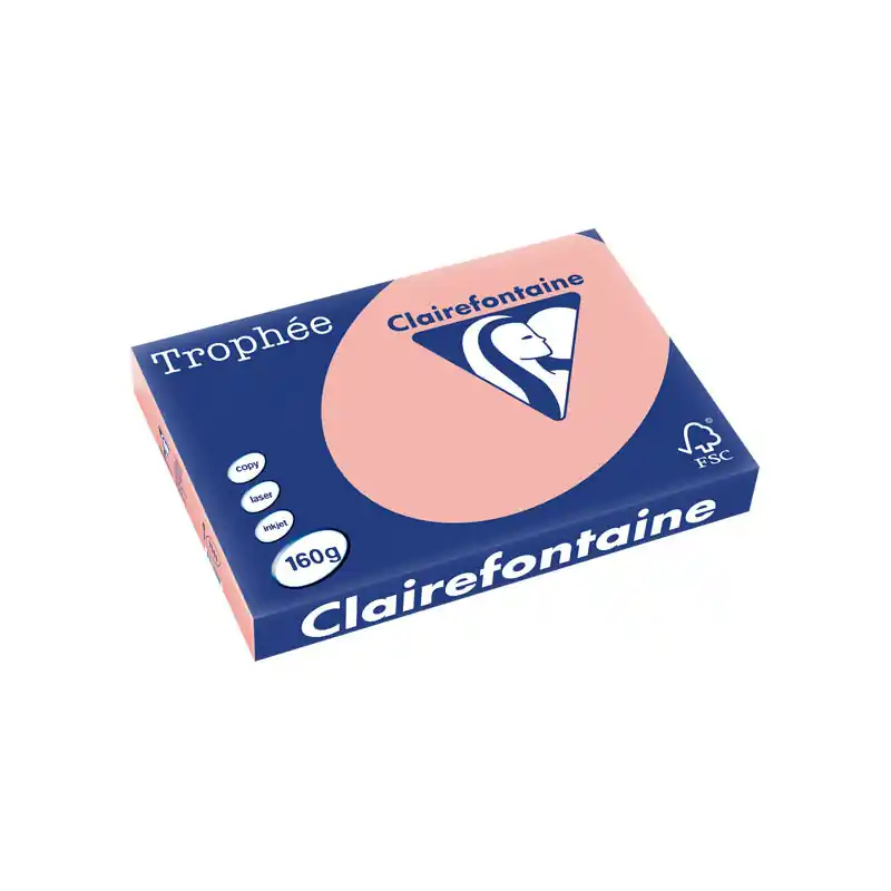 PAQUETE 250h PAPEL TROPHÉE CLAIREFONTAINE 160gr A3 PASTEL - Naranja Melocotón sedoso Exclusivo